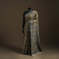 Pedana Hand Block Print Natural Dyed Cotton Kalamkari Saree 18