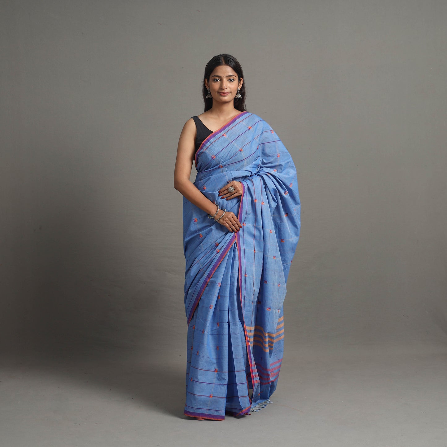 Stripes Buti Cotton Handloom Saree 92