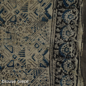 Pedana Hand Block Print Natural Dyed Cotton Kalamkari Saree 18