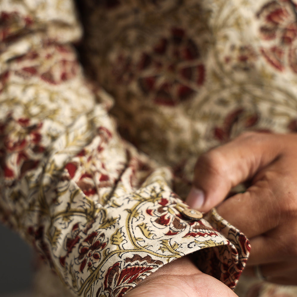 Kalamkari Block Printed  Men Shirt
