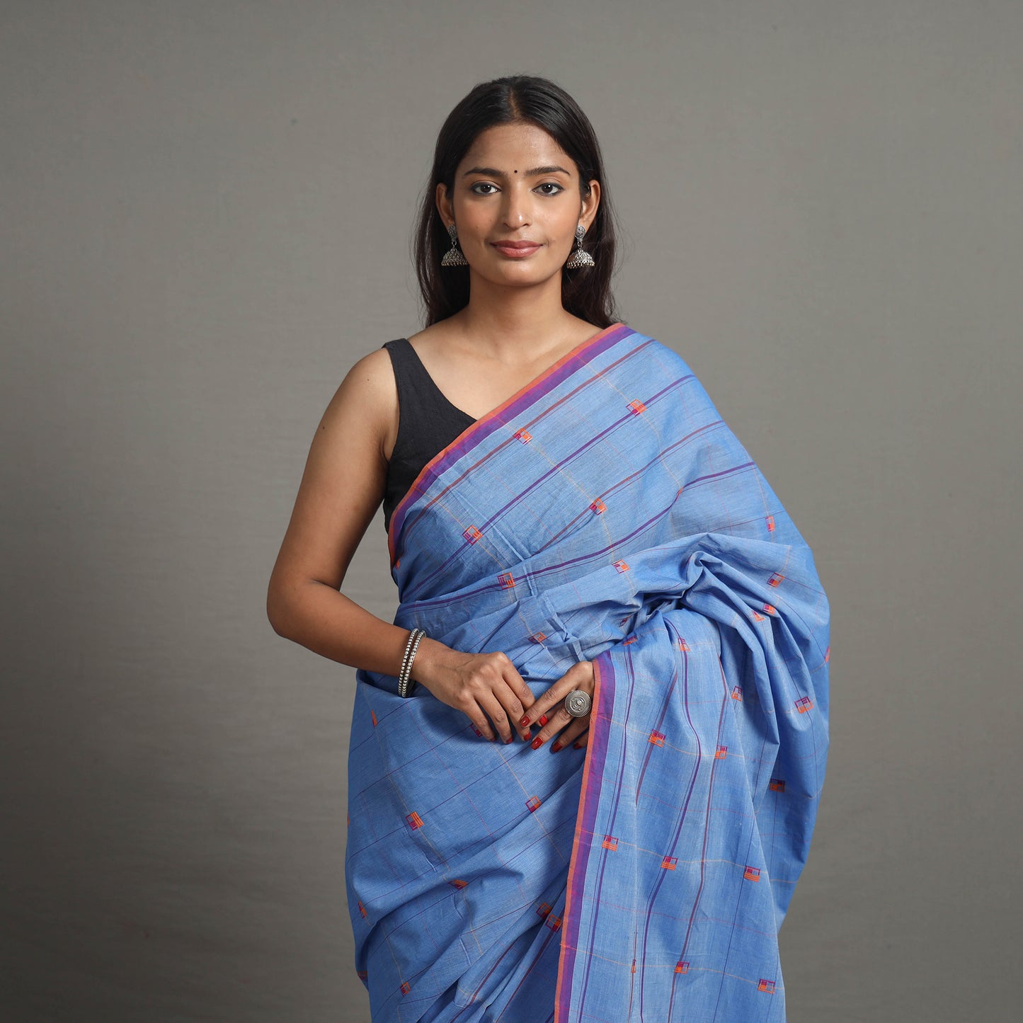 Stripes Buti Cotton Handloom Saree 92