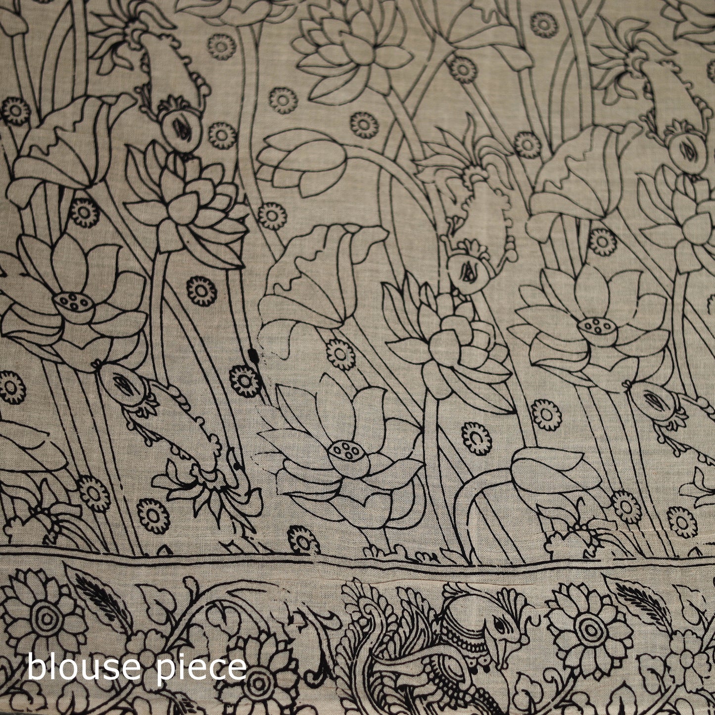 Cotton Saree in Kalamkari Print 01