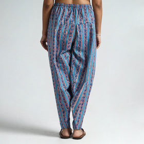 Blue - Sanganeri Block Printed Cotton Elasticated Salwar 06