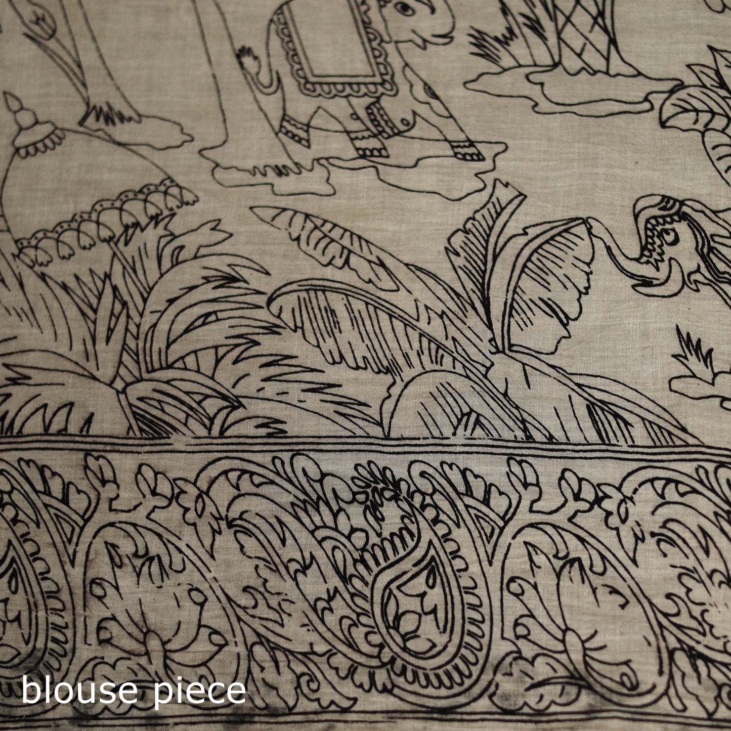 Cotton Saree in Kalamkari Print 02