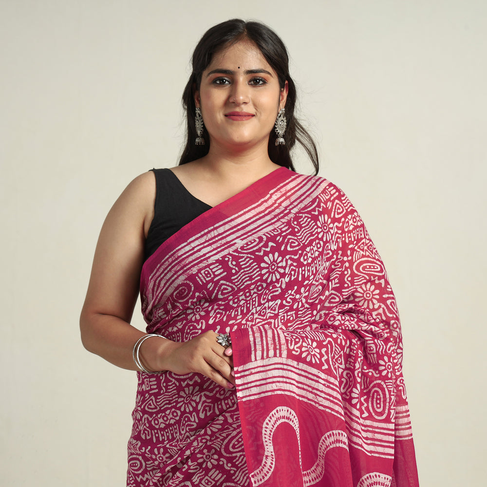 Batik Print Saree