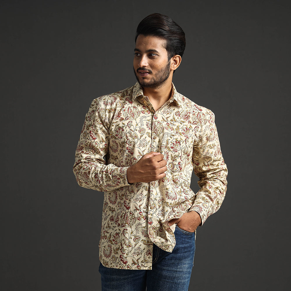 Kalamkari Block Printed  Men Shirt
