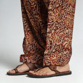 Brown - Kalamkari Block Printed Cotton Elasticated Salwar 14