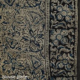 Pedana Hand Block Print Natural Dyed Cotton Kalamkari Saree 21