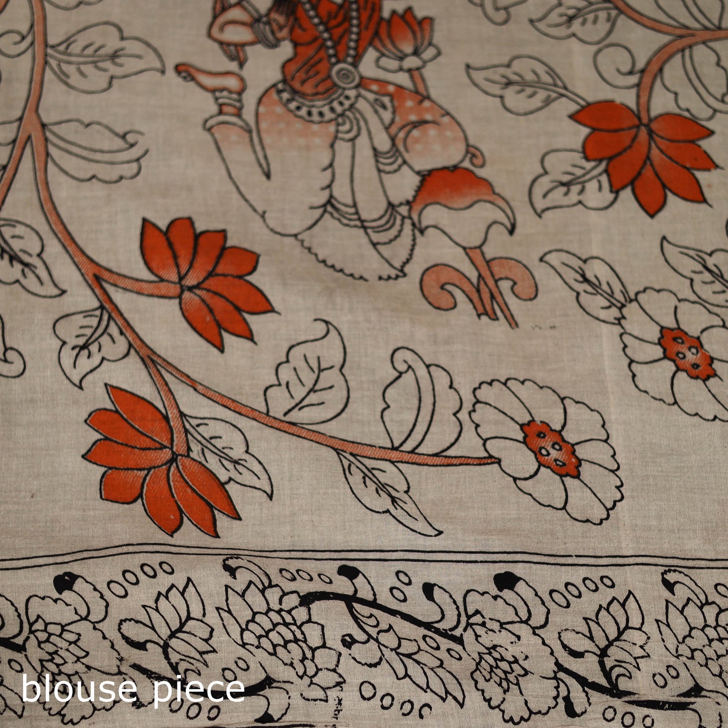 Cotton Saree in Kalamkari Print 03