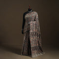 Pedana Hand Block Print Natural Dyed Cotton Kalamkari Saree 22