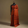 Orange - Gamthi Hand Block Print Pure Mul Cotton Saree with Blouse Piece 59