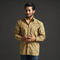 Buy Premium Pedana Kalamkari Block Printed Cotton Men Full Sleeve Shirt Online at iTokri.com