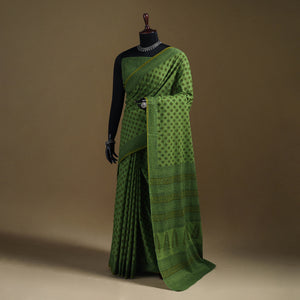 Gamthi Hand Block Print Pure Mul Cotton Saree with Blouse Piece 60