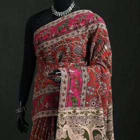 Cotton Saree in Kalamkari Print 05
