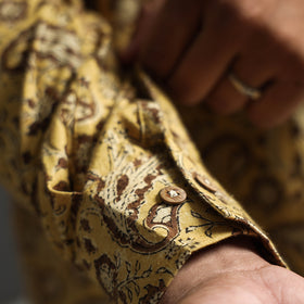 Buy Premium Pedana Kalamkari Block Printed Cotton Men Full Sleeve Shirt Online at iTokri.com