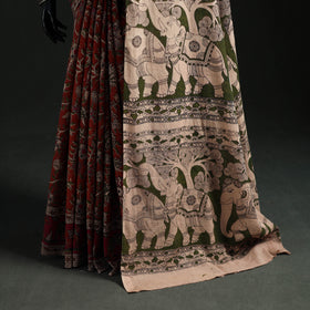 Cotton Saree in Kalamkari Print 05