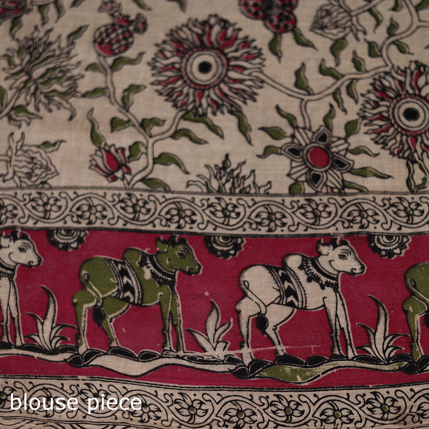 Cotton Saree in Kalamkari Print 05