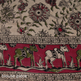 Cotton Saree in Kalamkari Print 05