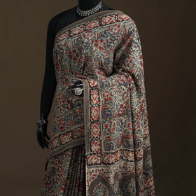 Pedana Hand Block Print Natural Dyed Cotton Kalamkari Saree 25