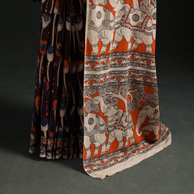 Cotton Saree in Kalamkari Print 06