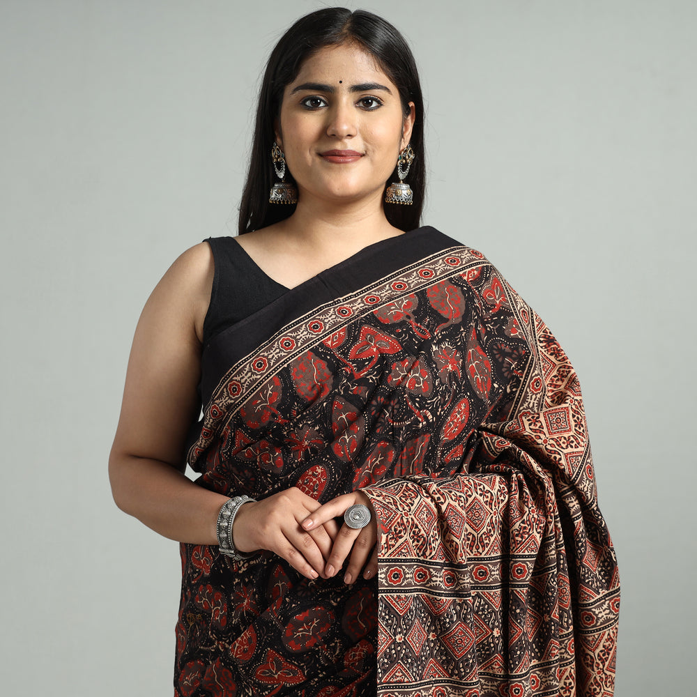 Ajrakh Saree 