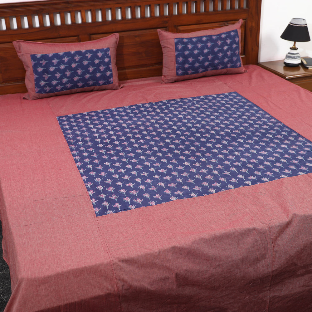 plain double bed cover set