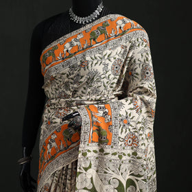 Cotton Saree in Kalamkari Print 07