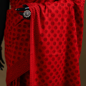 Gamthi Hand Block Print Pure Mul Cotton Saree with Blouse Piece 62