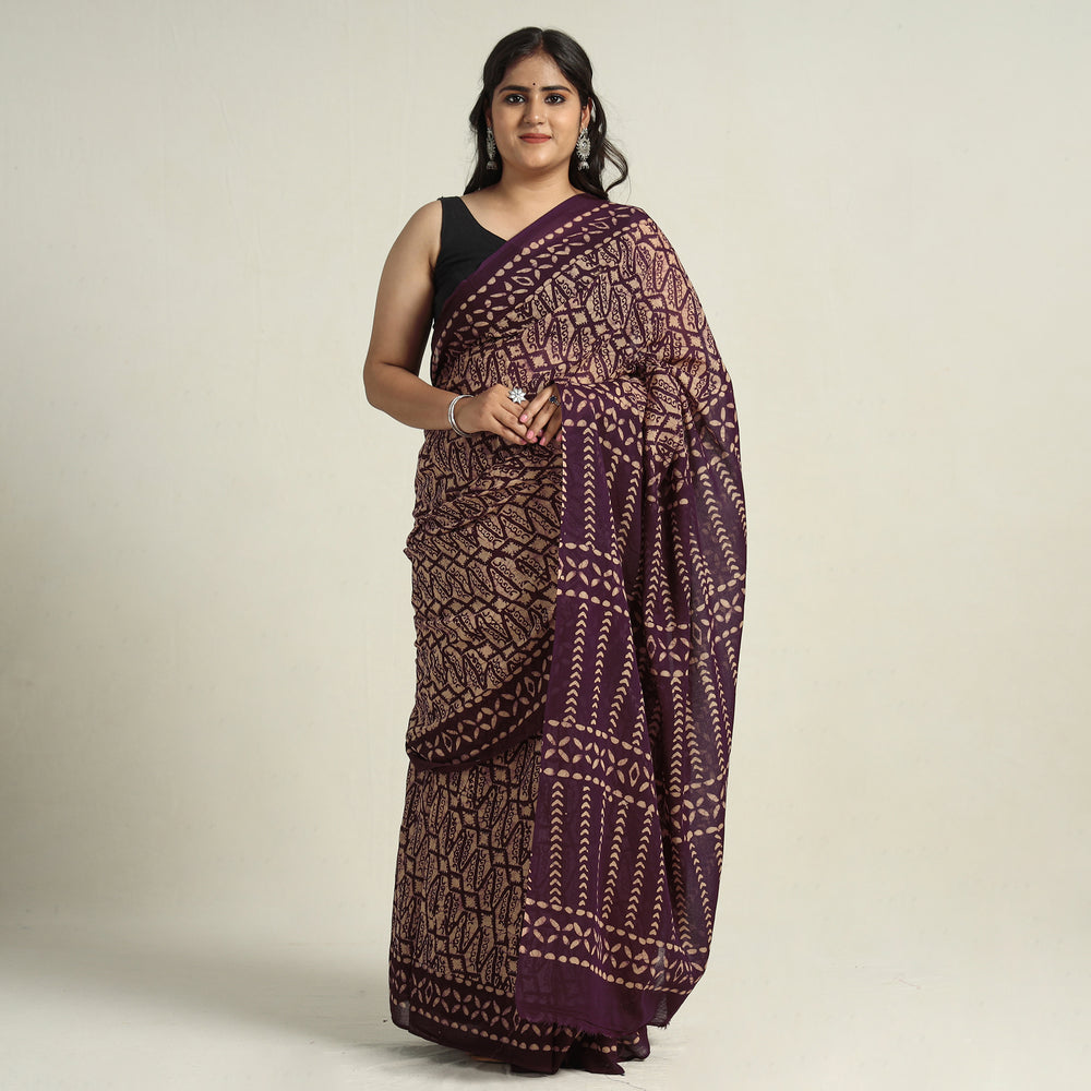 Batik Print Saree