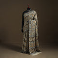 Pedana Hand Block Print Natural Dyed Cotton Kalamkari Saree 26
