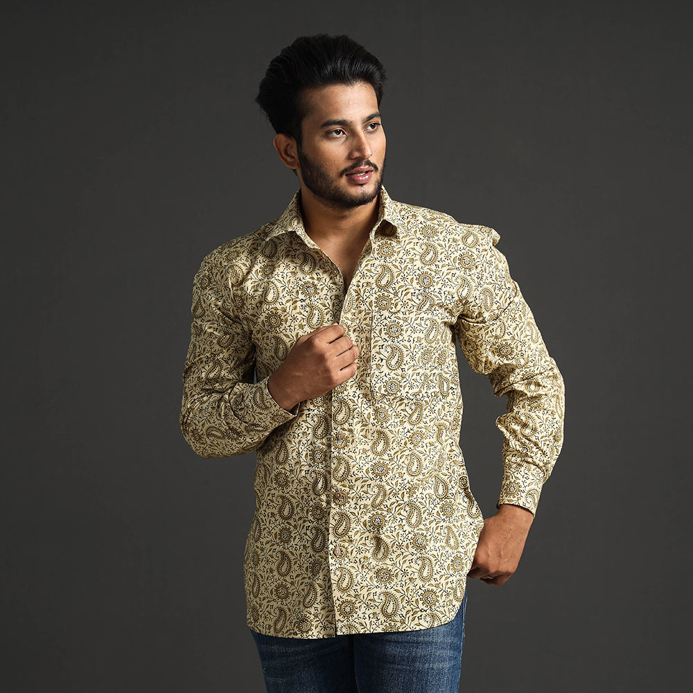 Kalamkari Block Printed men shirt