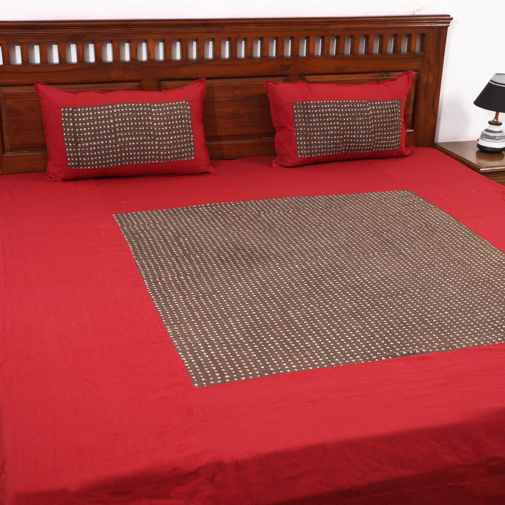 plain double bed cover set