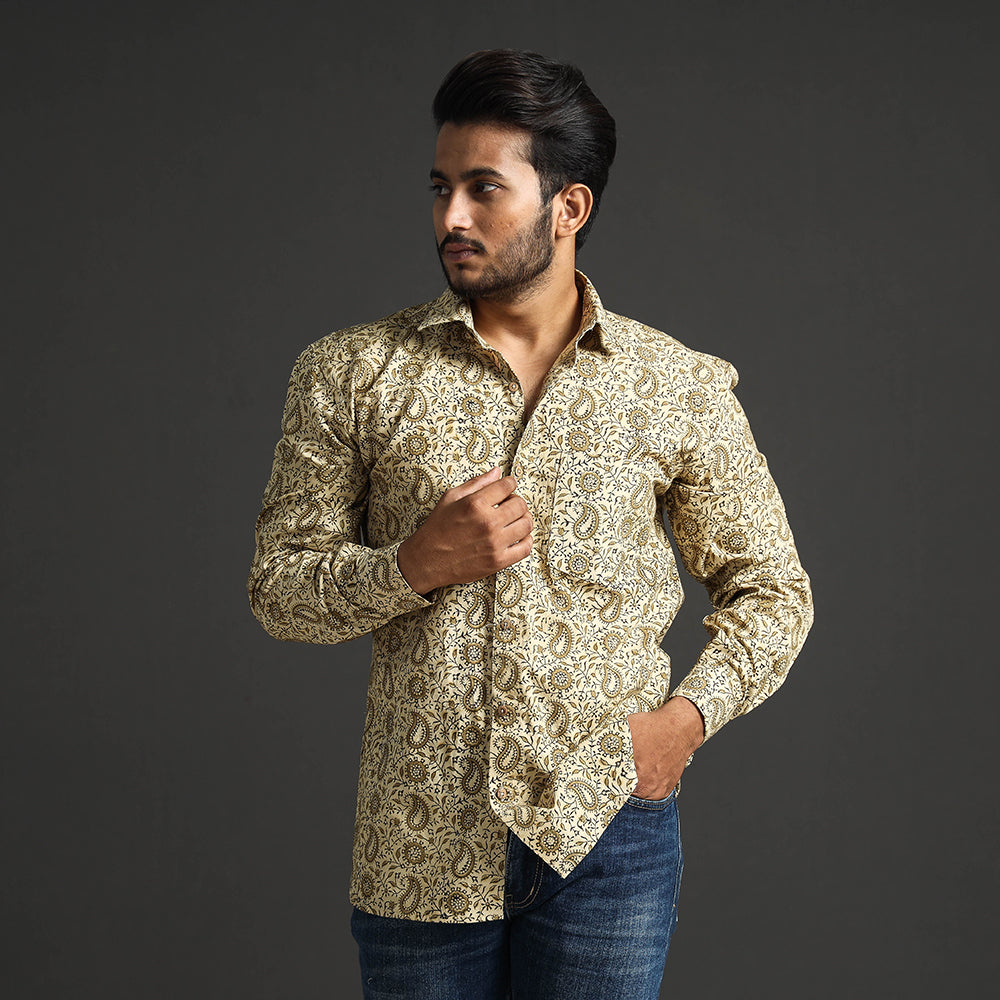 Kalamkari Block Printed men shirt