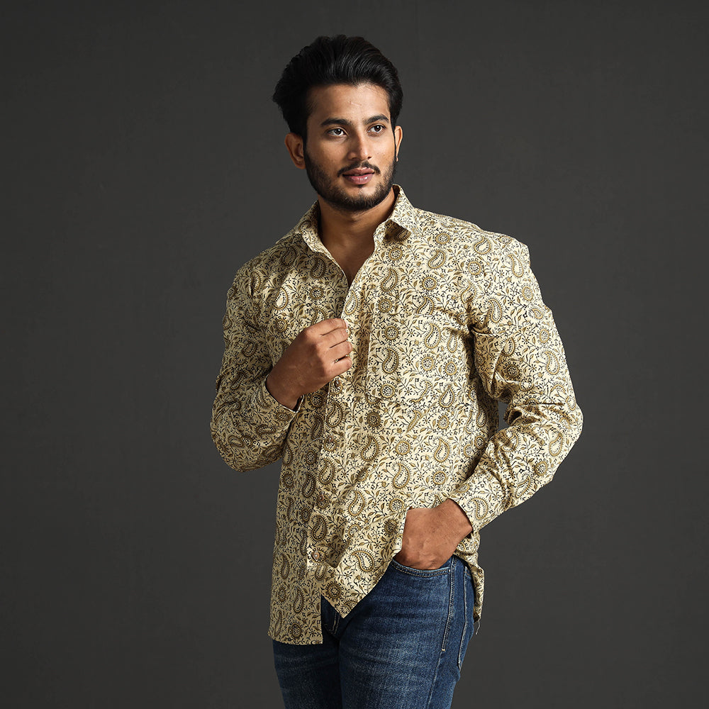 Kalamkari Block Printed men shirt