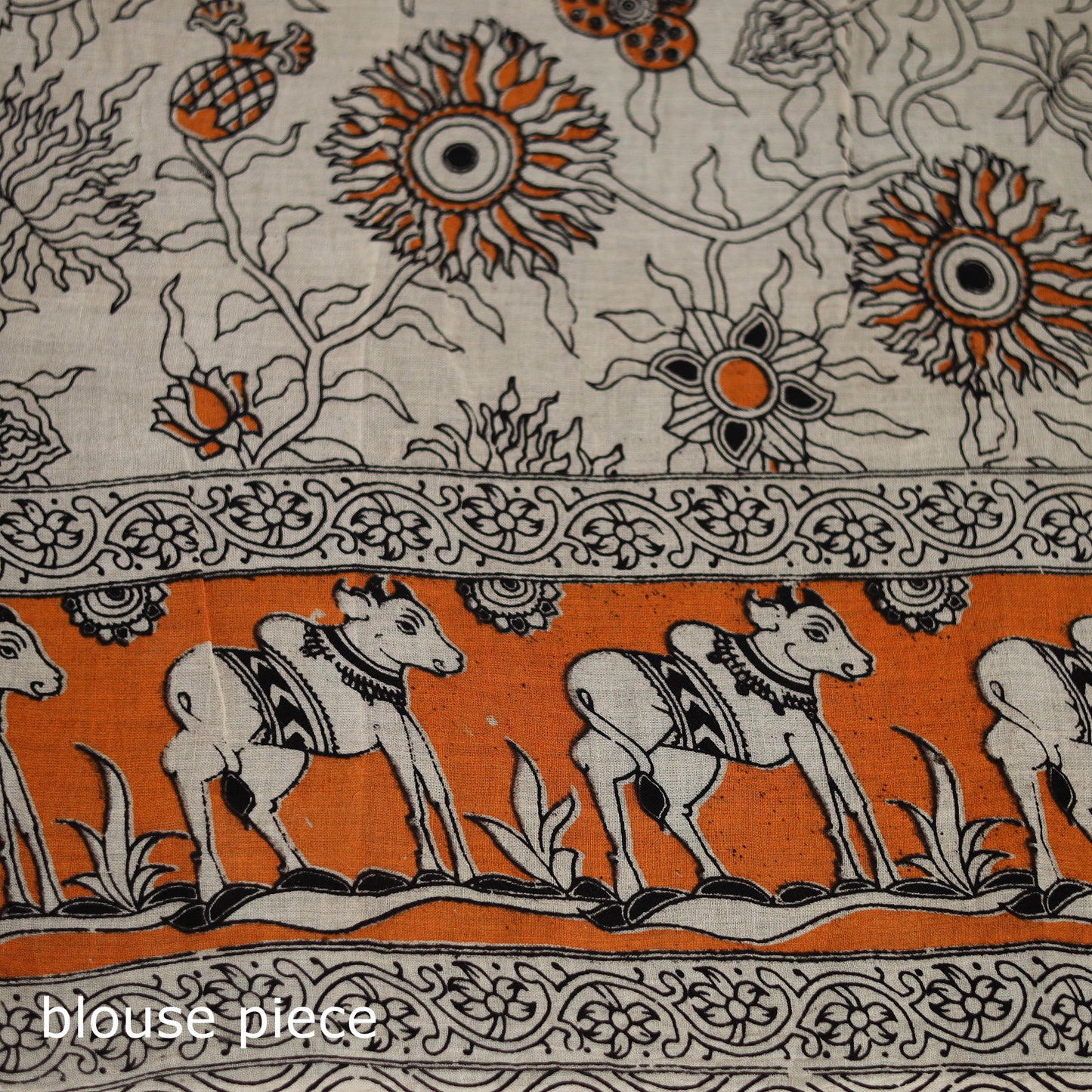 Cotton Saree in Kalamkari Print 07