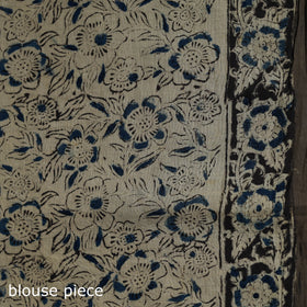 Pedana Hand Block Print Natural Dyed Cotton Kalamkari Saree 26