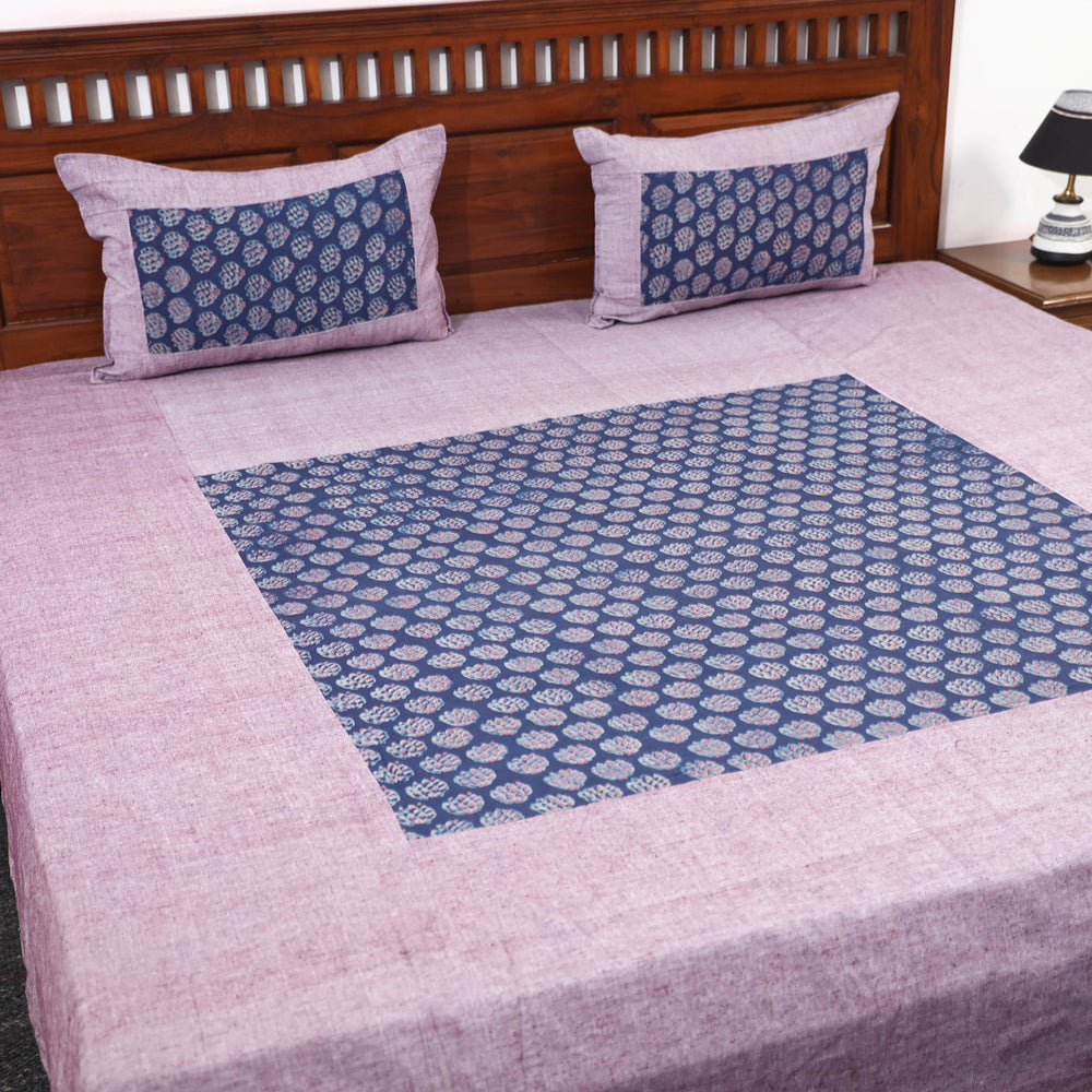 plain double bed cover set