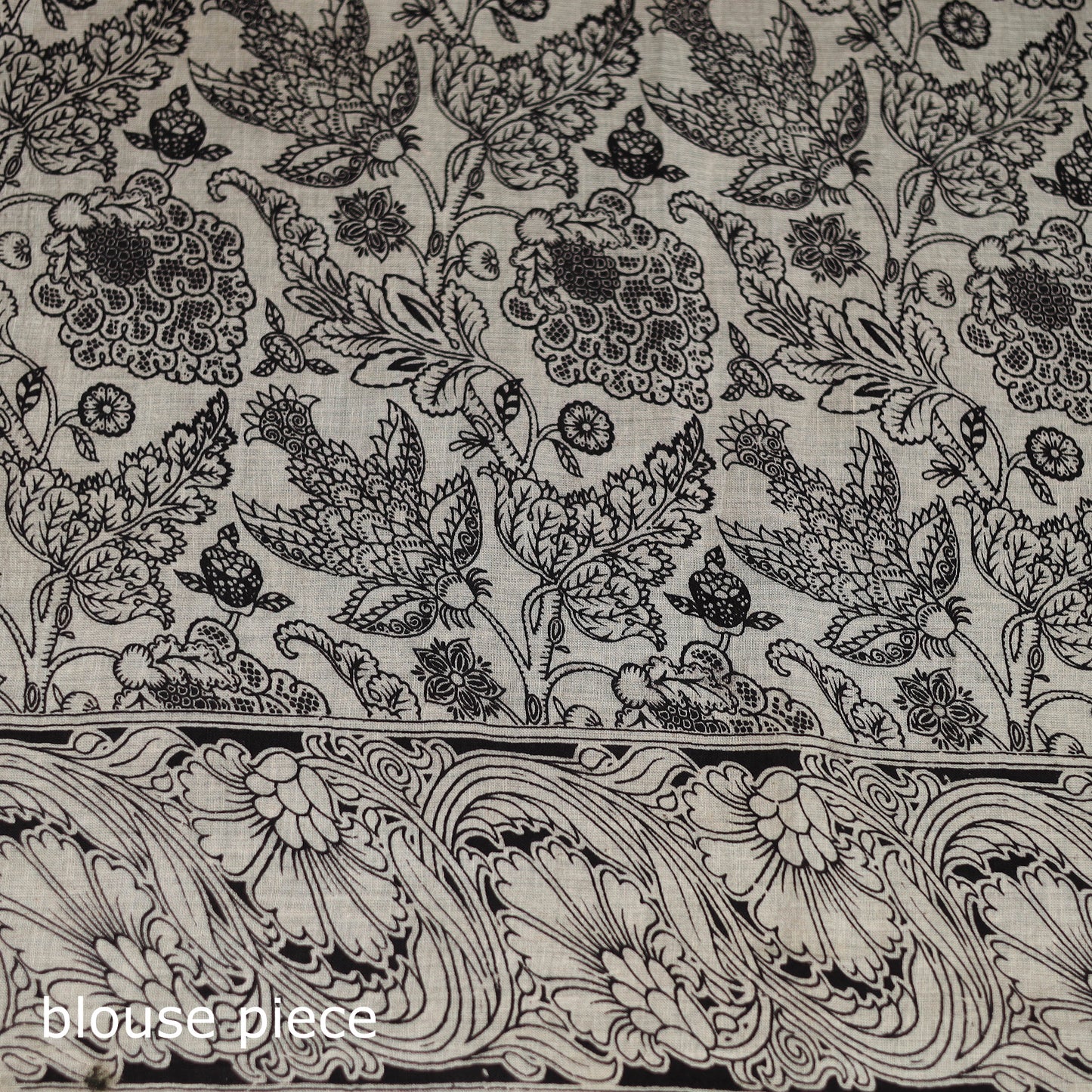 Cotton Saree in Kalamkari Print 08
