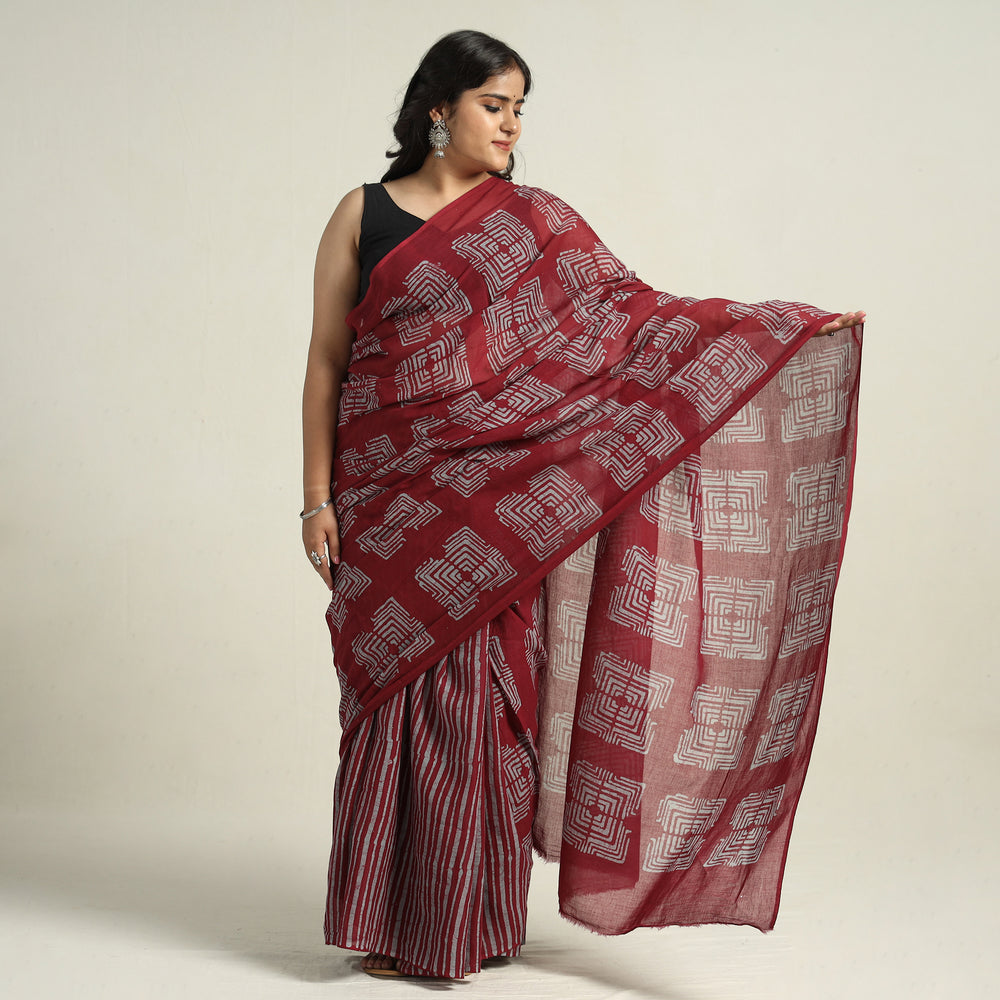 Batik Print Saree