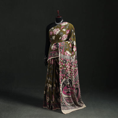 Cotton Saree in Kalamkari Print 10