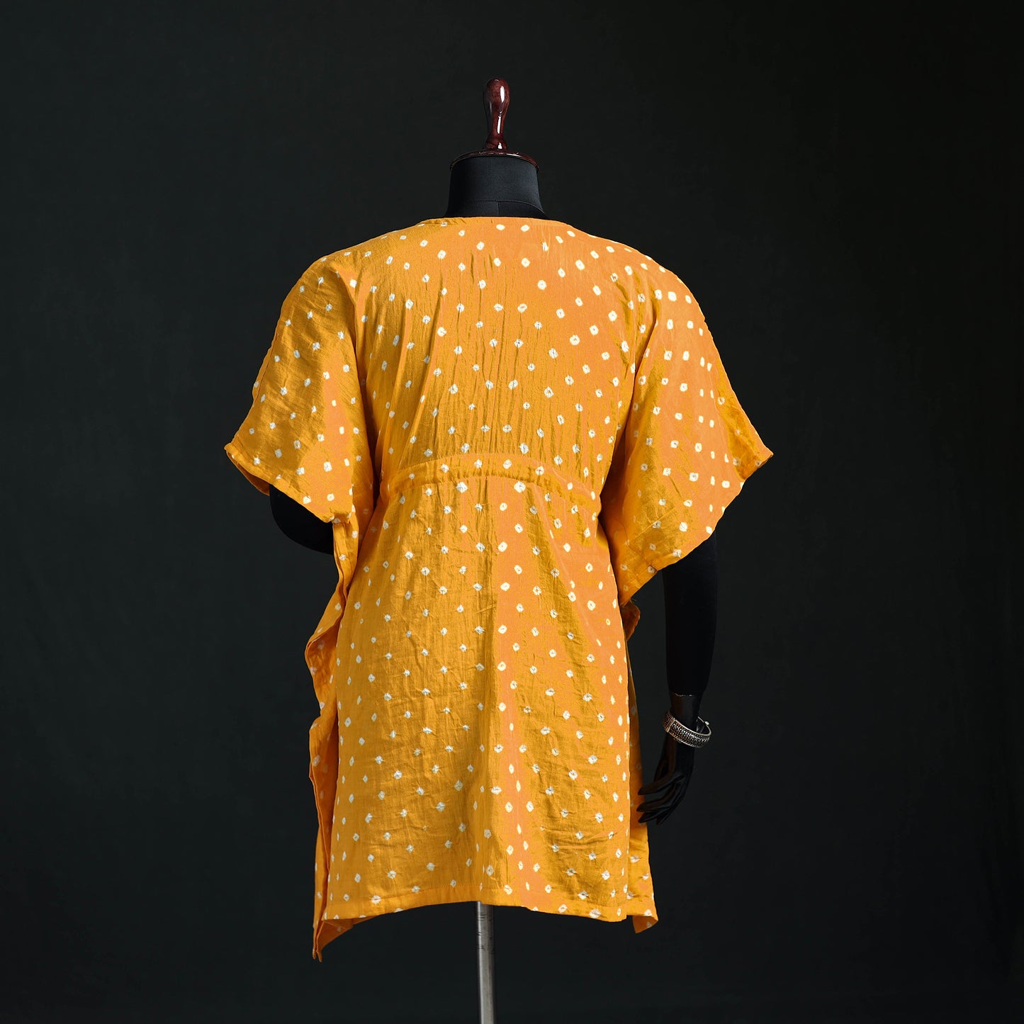Bandhani Tie-Dye Cotton Kaftan (Medium) 05
