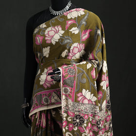Cotton Saree in Kalamkari Print 10