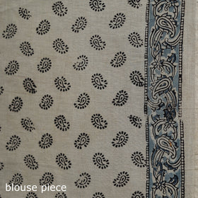 Pedana Hand Block Print Natural Dyed Cotton Kalamkari Saree 28