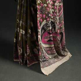 Cotton Saree in Kalamkari Print 10