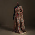 Pedana Hand Block Print Natural Dyed Cotton Kalamkari Saree 29