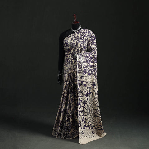 Cotton Saree in Kalamkari Print 11