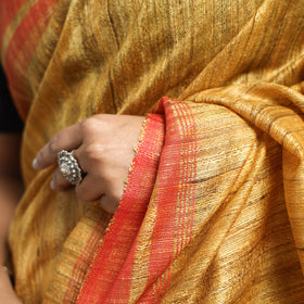  Bhagalpuri Handwoven Pure Desi Ghicha Silk Saree 
