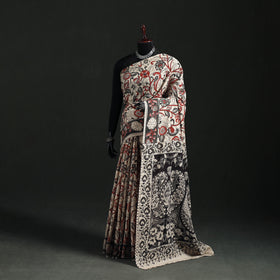 Cotton Saree in Kalamkari Print 12
