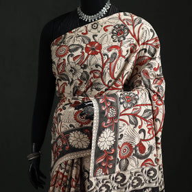 Cotton Saree in Kalamkari Print 12