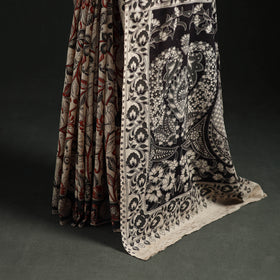 Cotton Saree in Kalamkari Print 12